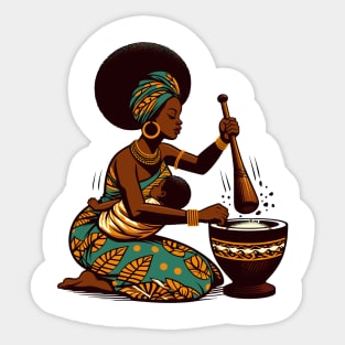 Afrocentric Mother And Baby Sticker